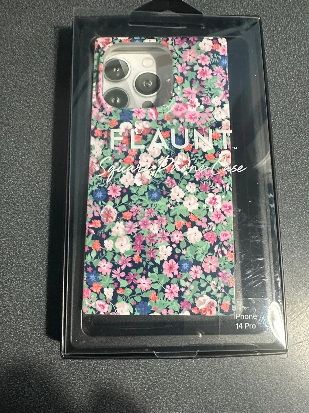 Flaunt Floral Print Phone Case for iPhone 14 Pro - Pink & Green